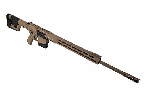 Rise Armament 1121XR 6.5 Creedmoor Precision Rifle in FDE with 22-inch barrel is an AR10 platform.